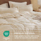 Carved Faux Rabbit Fur Duvet Cover Set Beige