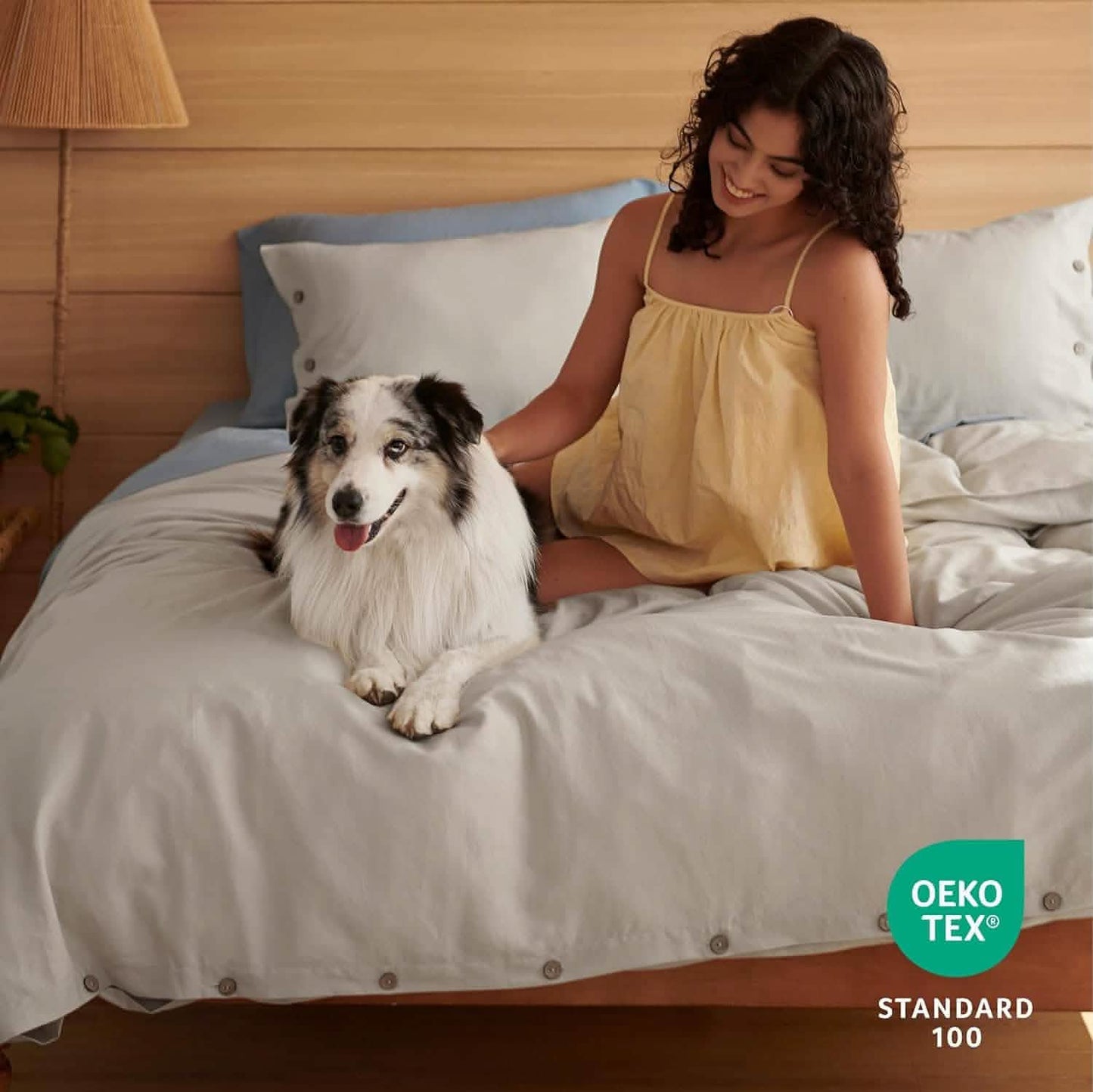 Rayon Derived from Bamboo and Linen Duvet Cover Set