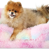 Orthopedic Long Faux Fur Flannel Dog Sofa