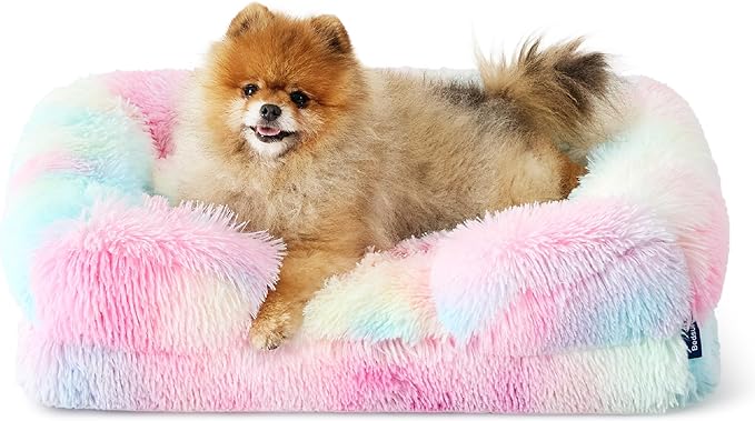 Orthopedic Long Faux Fur Flannel Dog Sofa