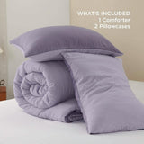 Prewashed Plain Comforter Set
