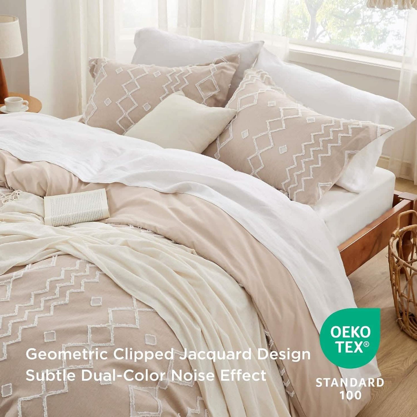 Clipped Jacquard Duvet Cover Set