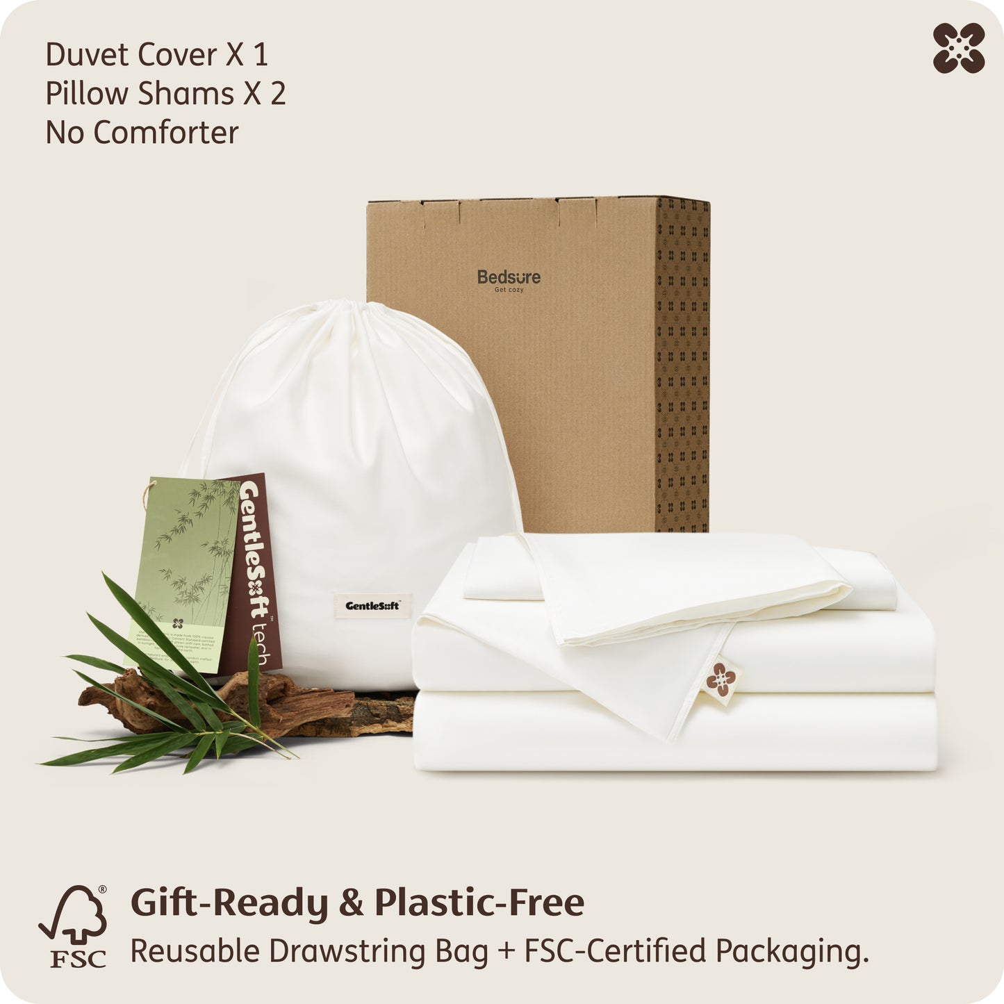 PureWoven™ Organically Grown Bamboo Viscose Duvet Cover Set