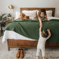 Pure Cutton Baske Weave Blanket
