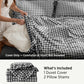 Ruffled Cotton-Like Gingham Duvet Cover Set