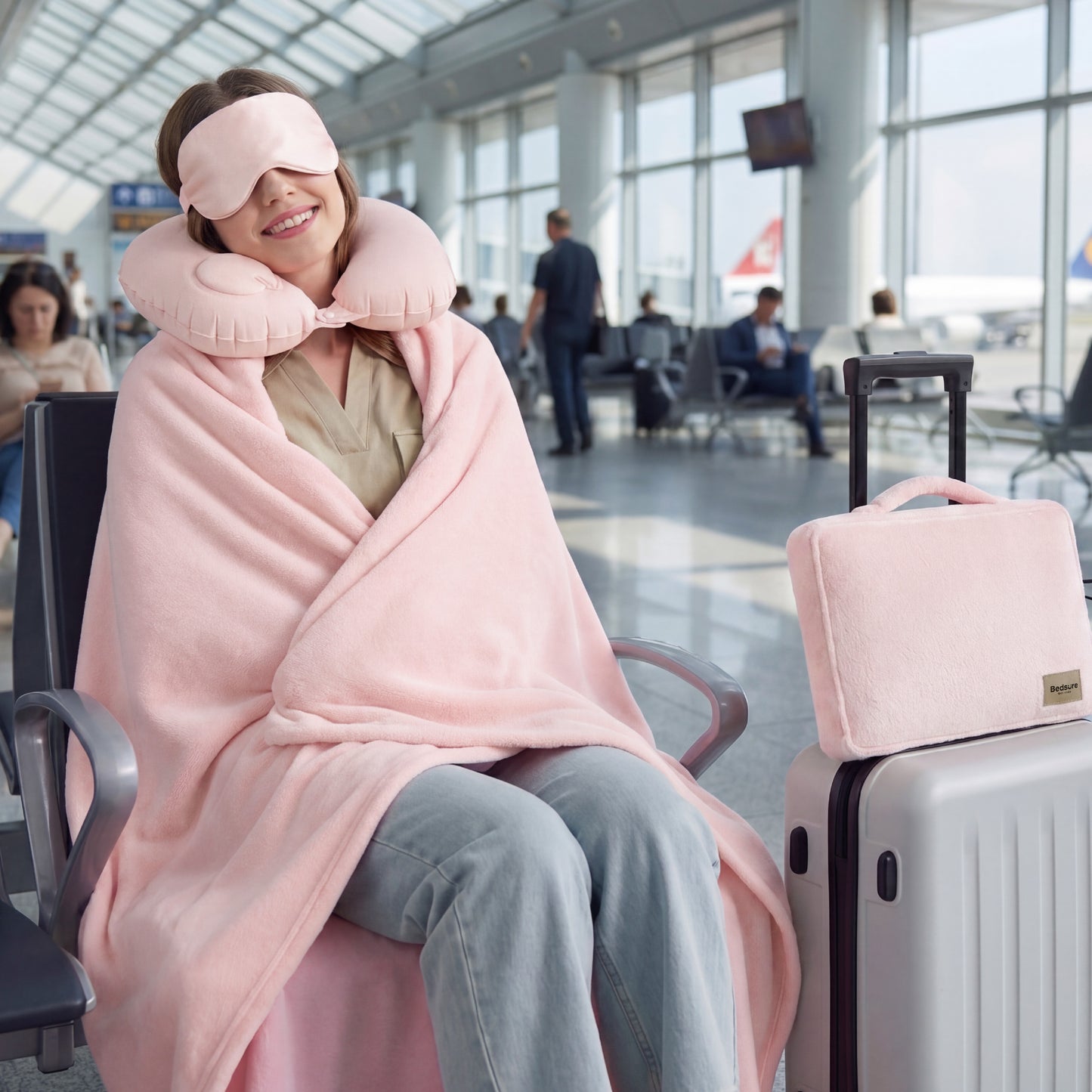 4-Piece Flannel Travel Essential Set