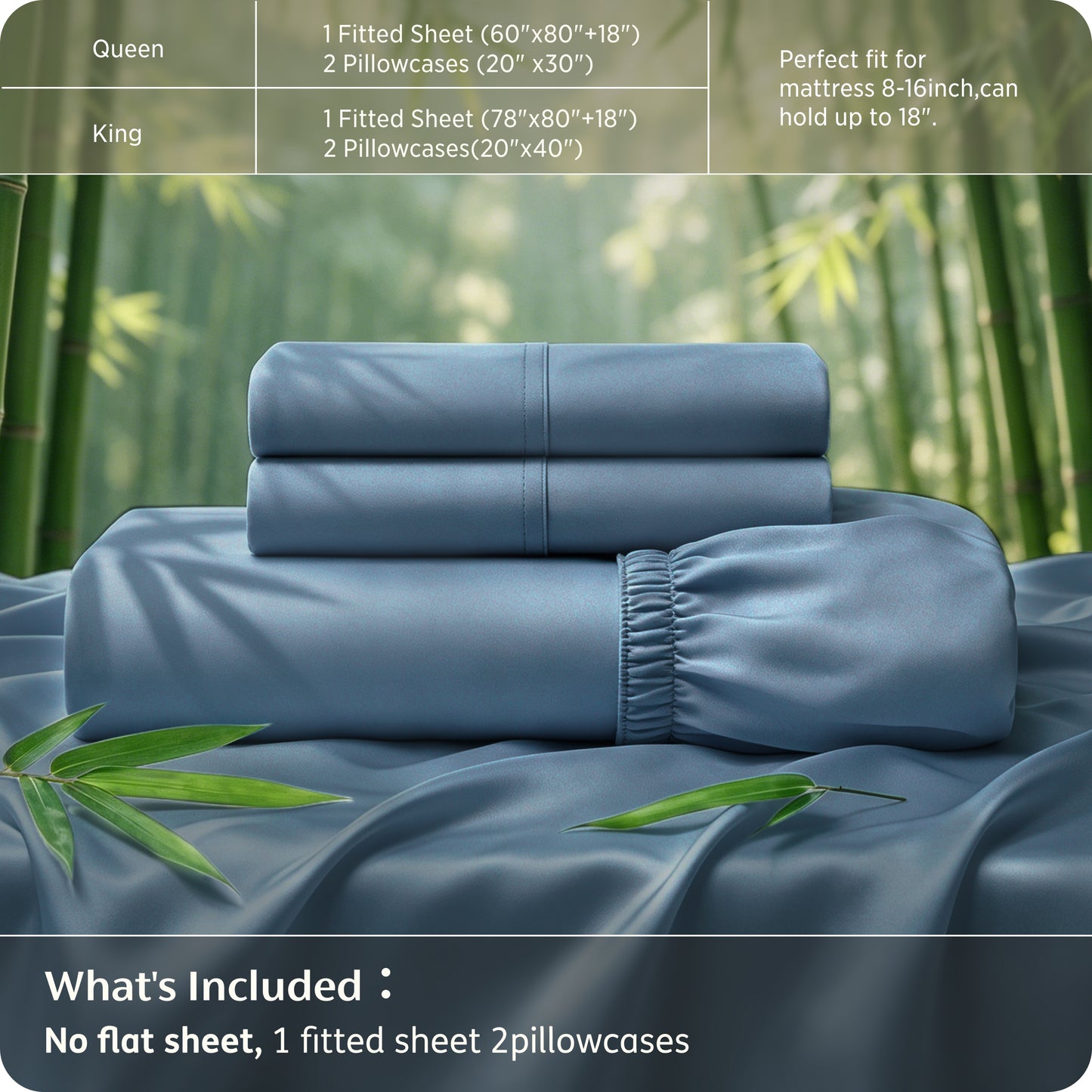 PureWoven™ Organically Grown Bamboo Viscose Fitted Sheet Set
