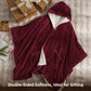 Heated Shaggy Fleece Blanket Hoodie
