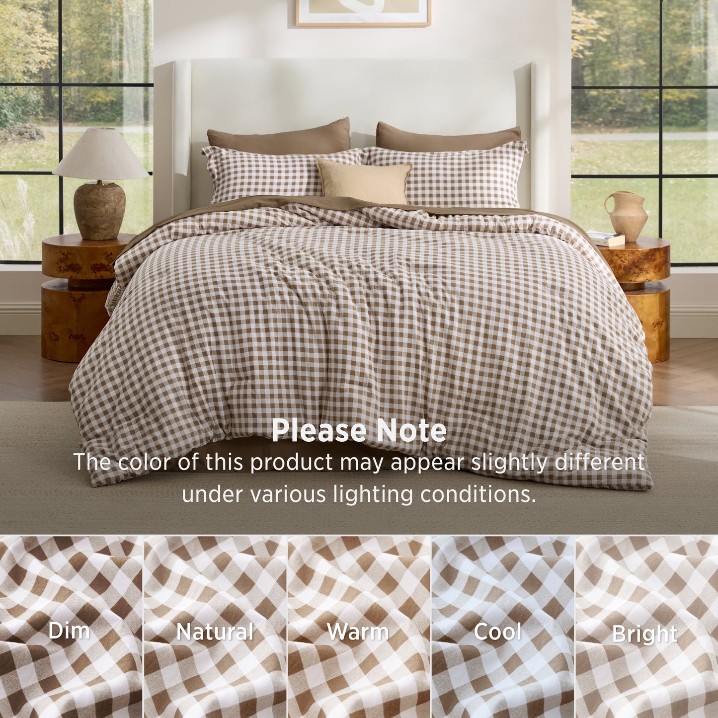 Gingham Comforter Set