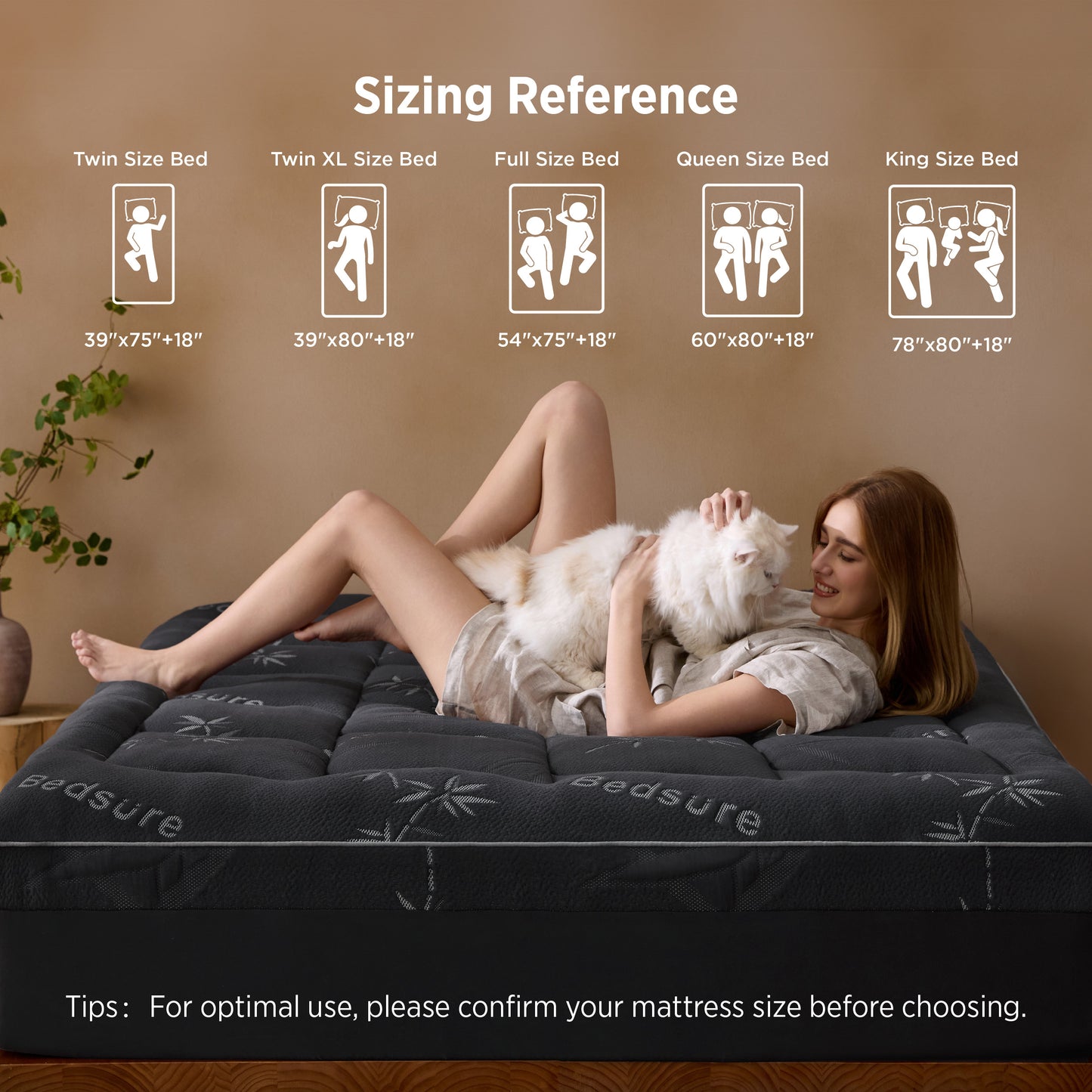 Rayon Derived From Bamboo Blend Mattress Topper
