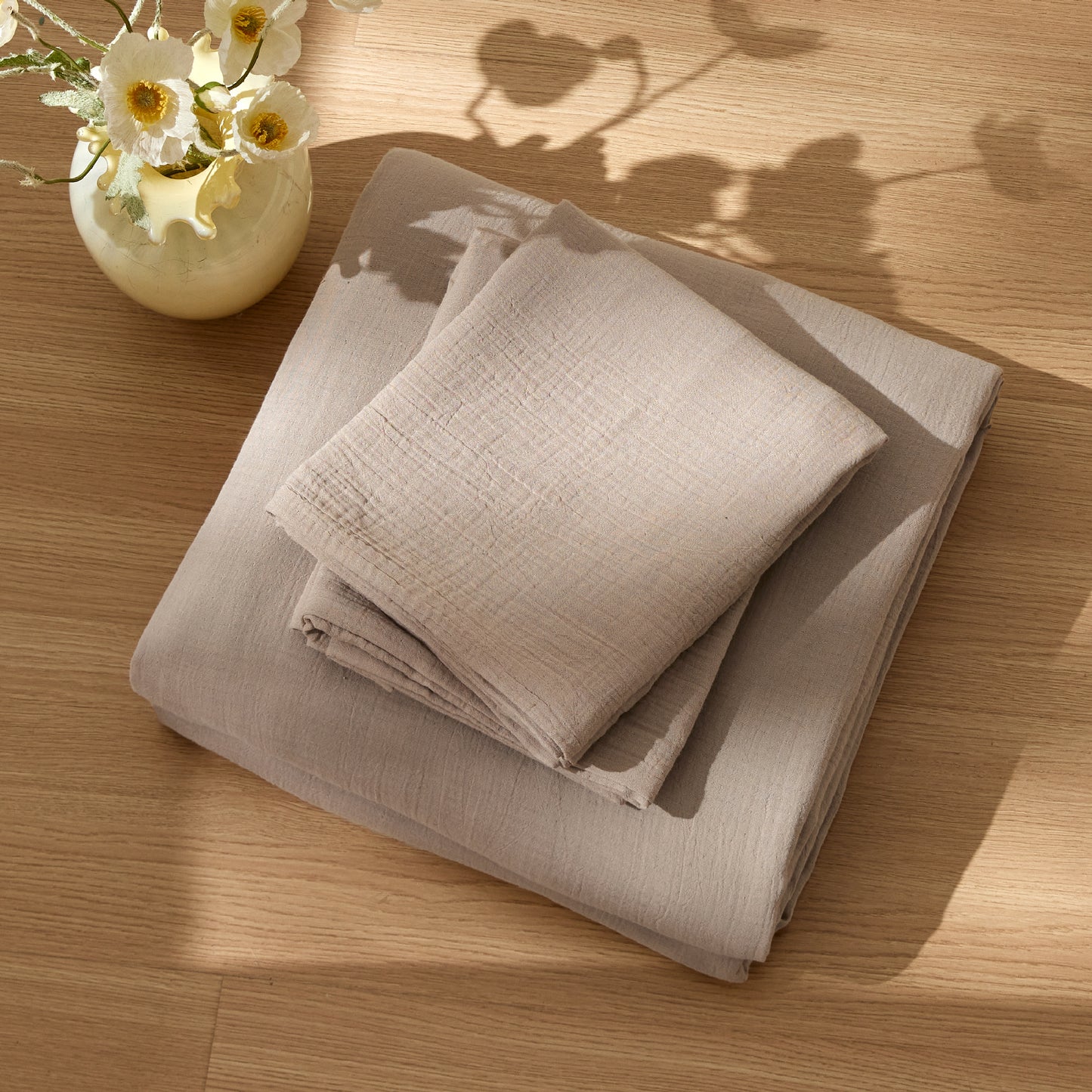 Rayon From Bamboo Cotton Muslin Duvet Cover Set