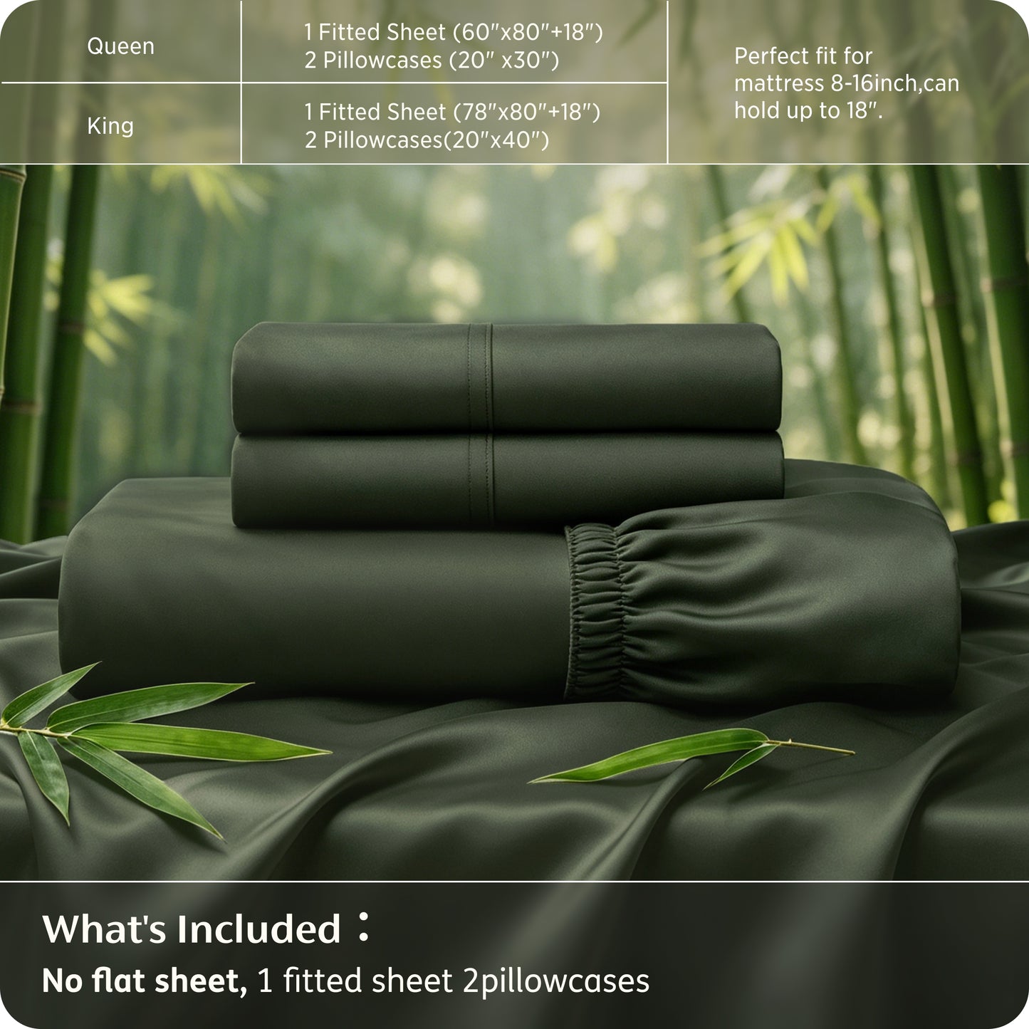 PureWoven™ Organically Grown Bamboo Viscose Fitted Sheet Set