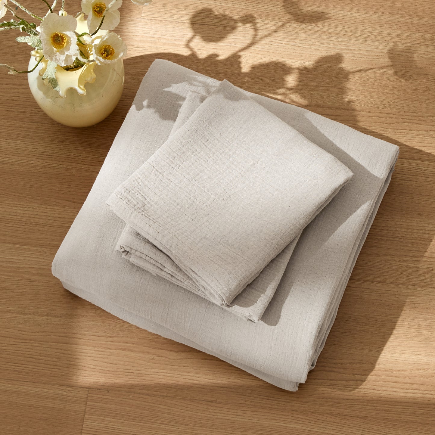Rayon From Bamboo Cotton Muslin Duvet Cover Set