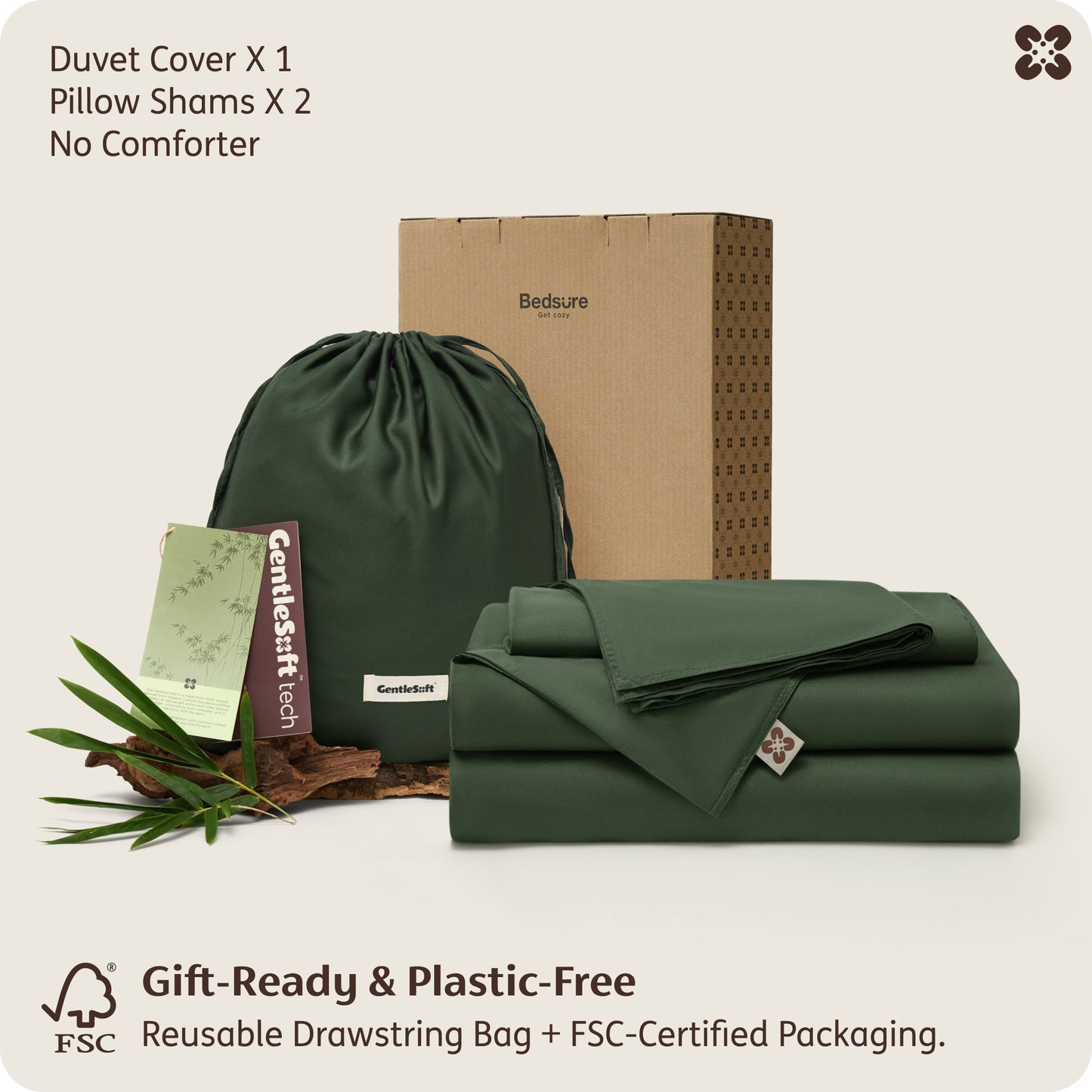 PureWoven™ Organically Grown Bamboo Viscose Duvet Cover Set