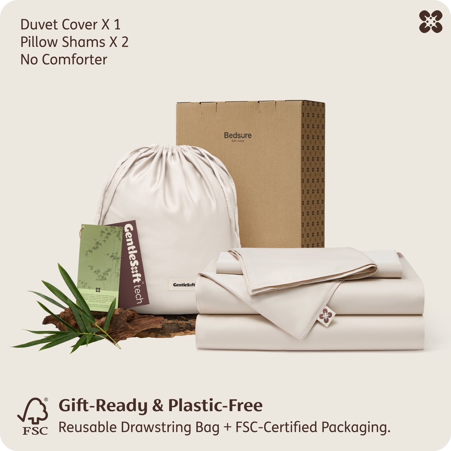PureWoven™ Organically Grown Bamboo Viscose Duvet Cover Set