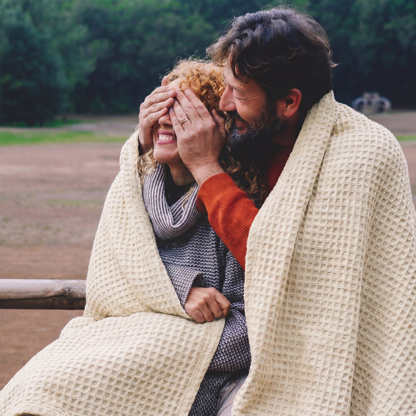 Pure Cutton Baske Weave Blanket
