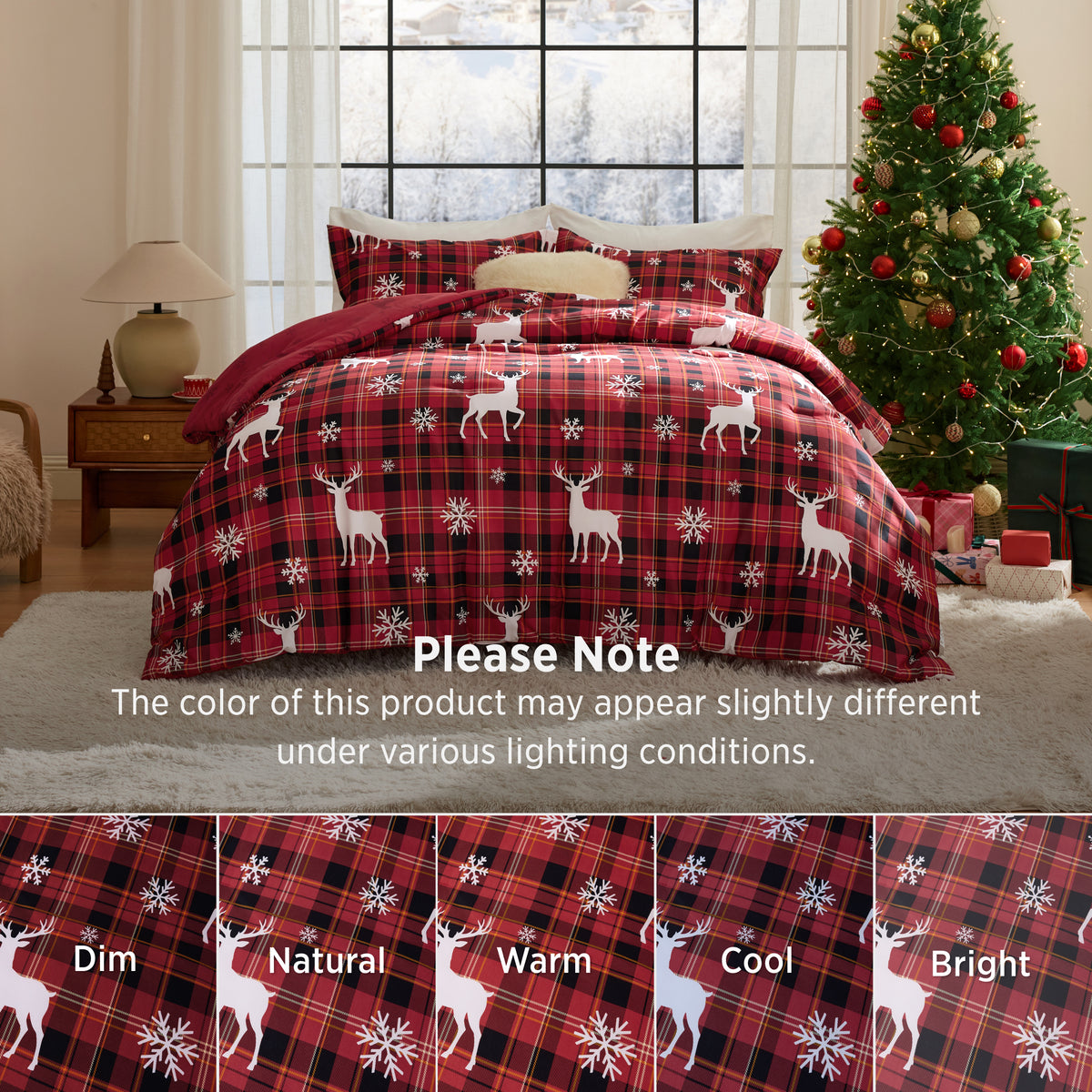 Christmas Plaid Comforter Set