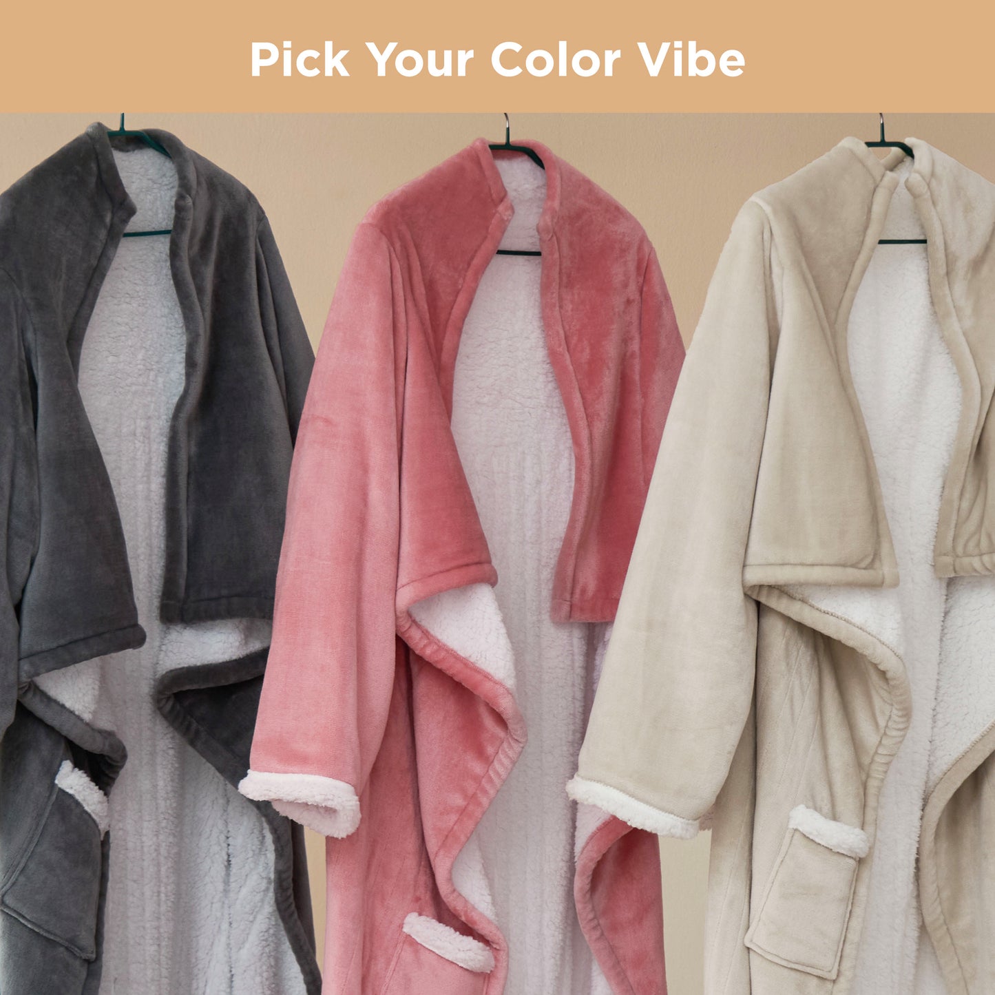 GentleSoft® Full-body Sherpa Fleece Wearable Heated Blanket
