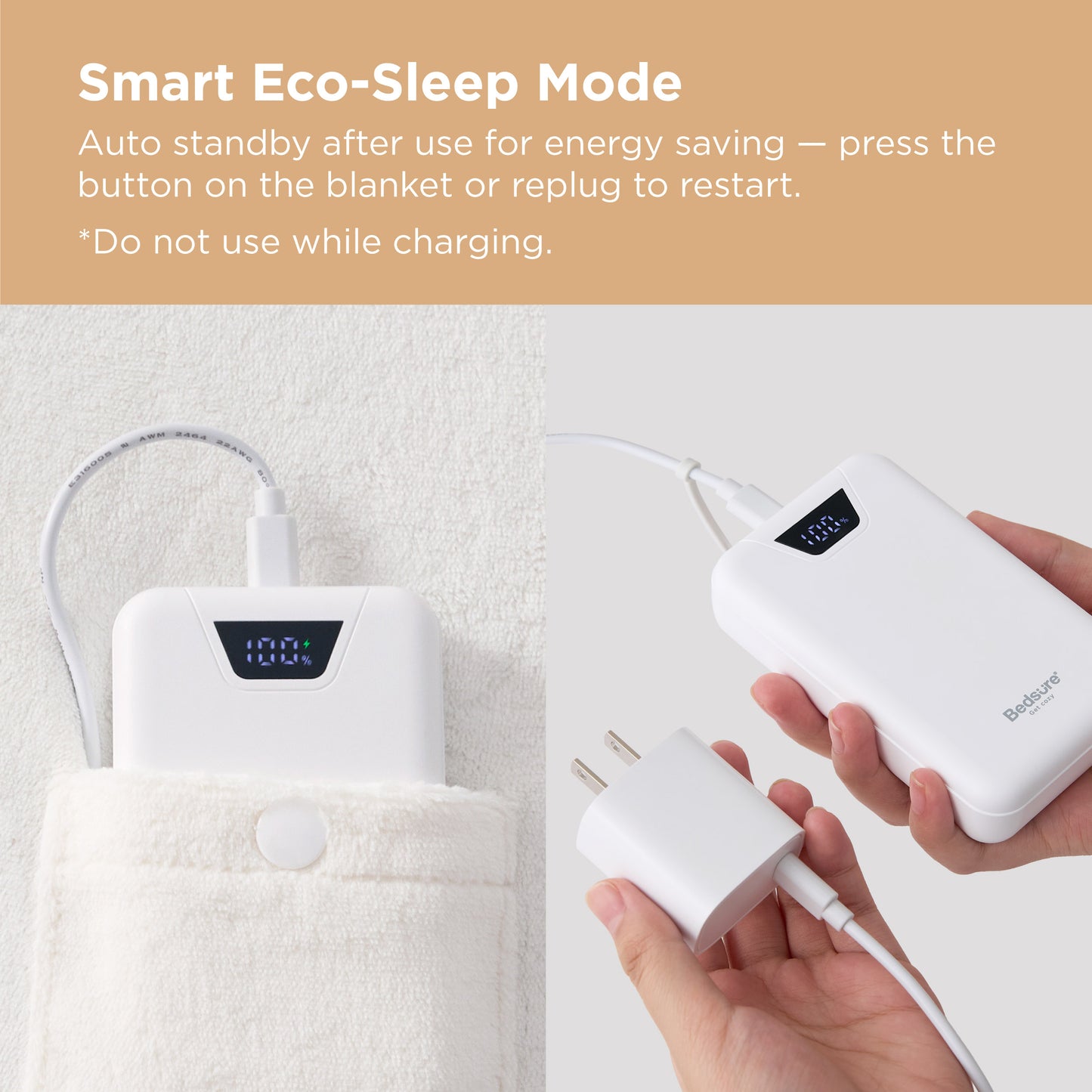 GentleSoft® Heated Shaggy Fleece Blanket Hoodie