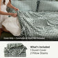 Ruffled Cotton-Like Gingham Duvet Cover Set