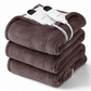 Solid Flannel Heated Blanket