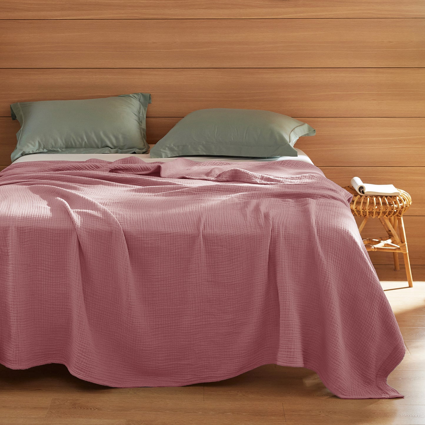 GentleSoft® 100% Cotton Gauze Spring Throw Blanket