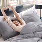 Cotton Linen Hybrid Duvet Cover Set