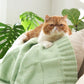 Air Yarn Knit Throw Blanket