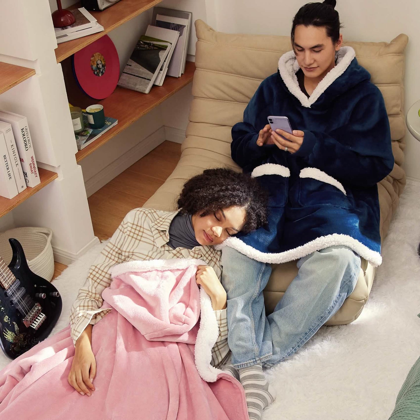 Sherpa Fleece Wearable Blanket