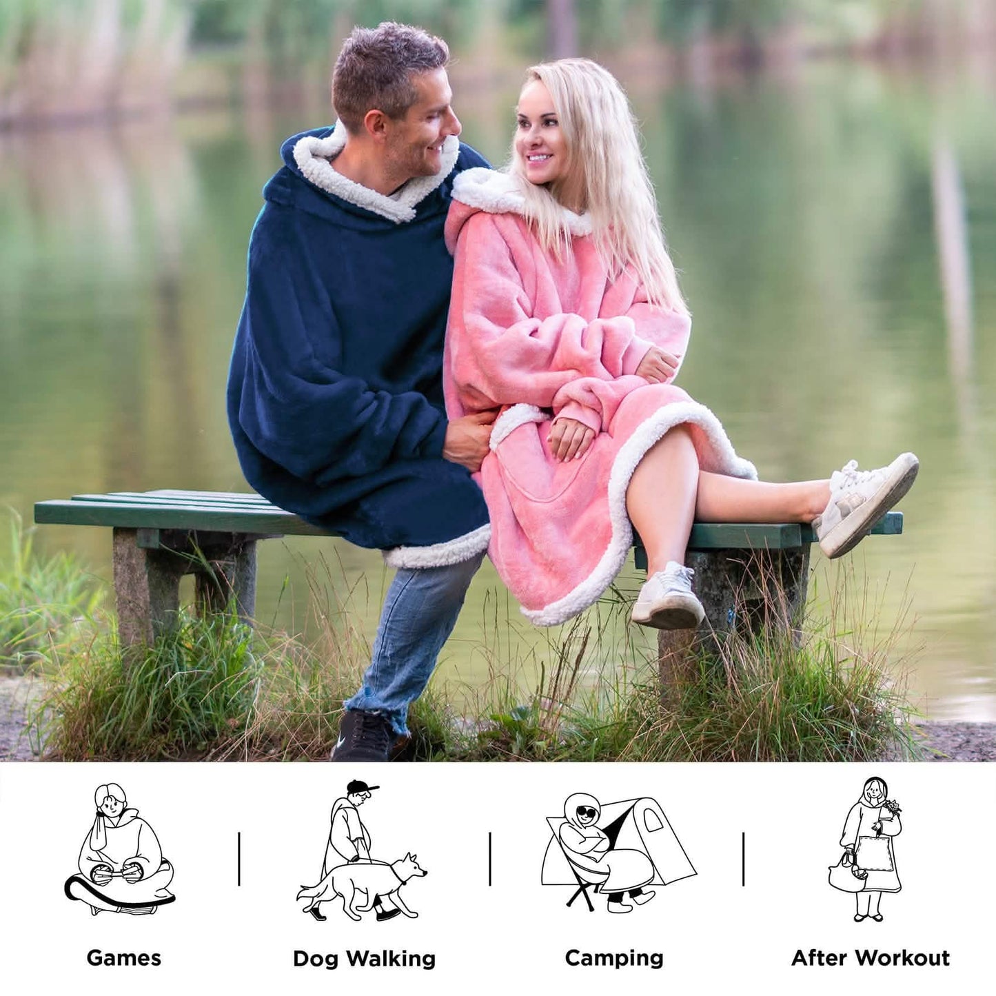 Sherpa Fleece Wearable Blanket