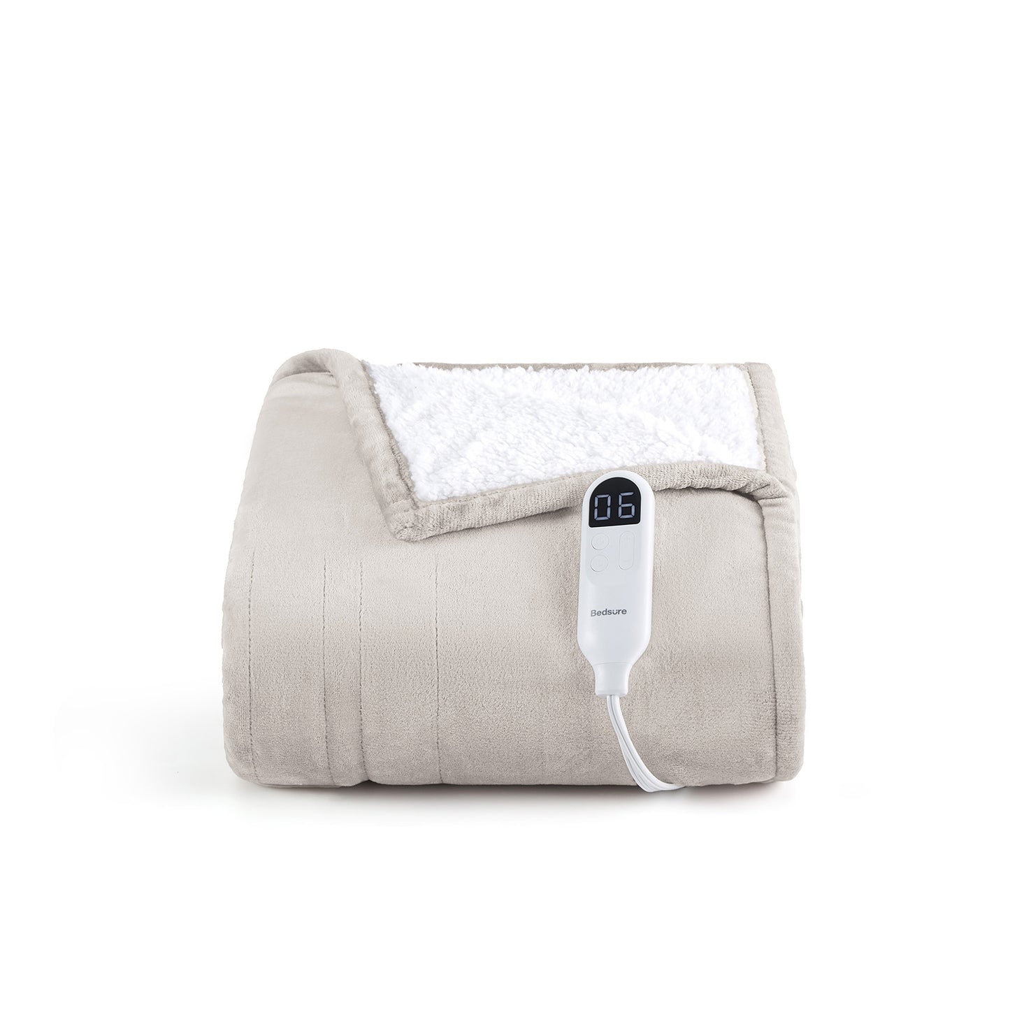 Solid Flannel Heated Blanket