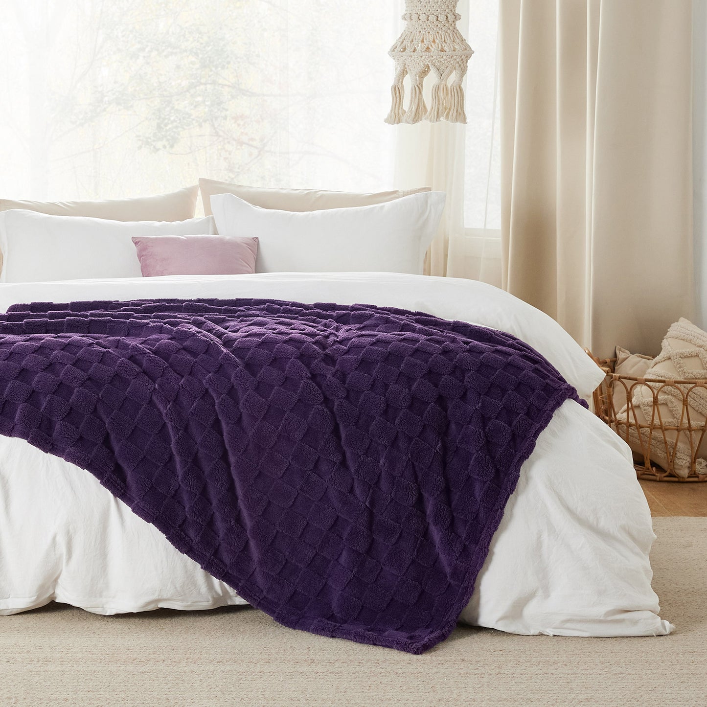 GentleSoft™ Jacquard Shaggy Sherpa Blanket