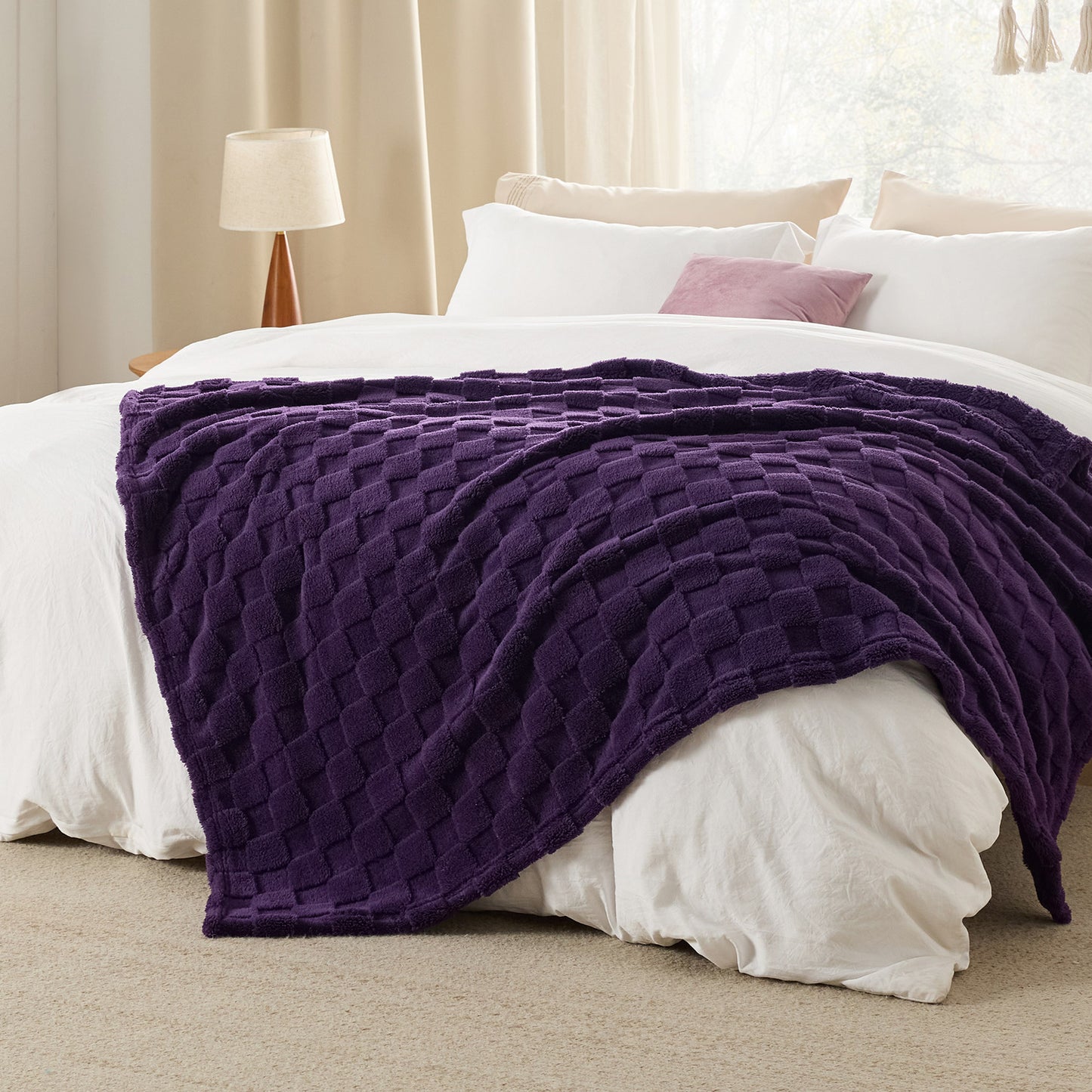 GentleSoft™ Jacquard Shaggy Sherpa Blanket