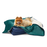 Reversible Sherpa and Microfiber Fleece Dog Blanket