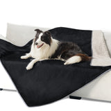 Reversible Sherpa and Microfiber Fleece Dog Blanket