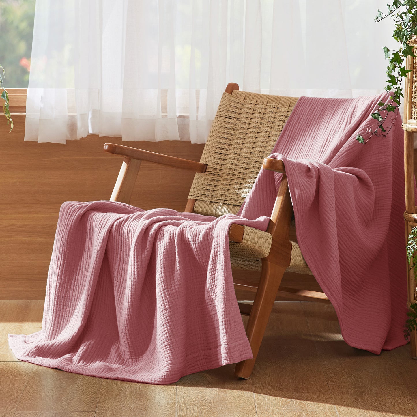GentleSoft® 100% Cotton Gauze Spring Throw Blanket
