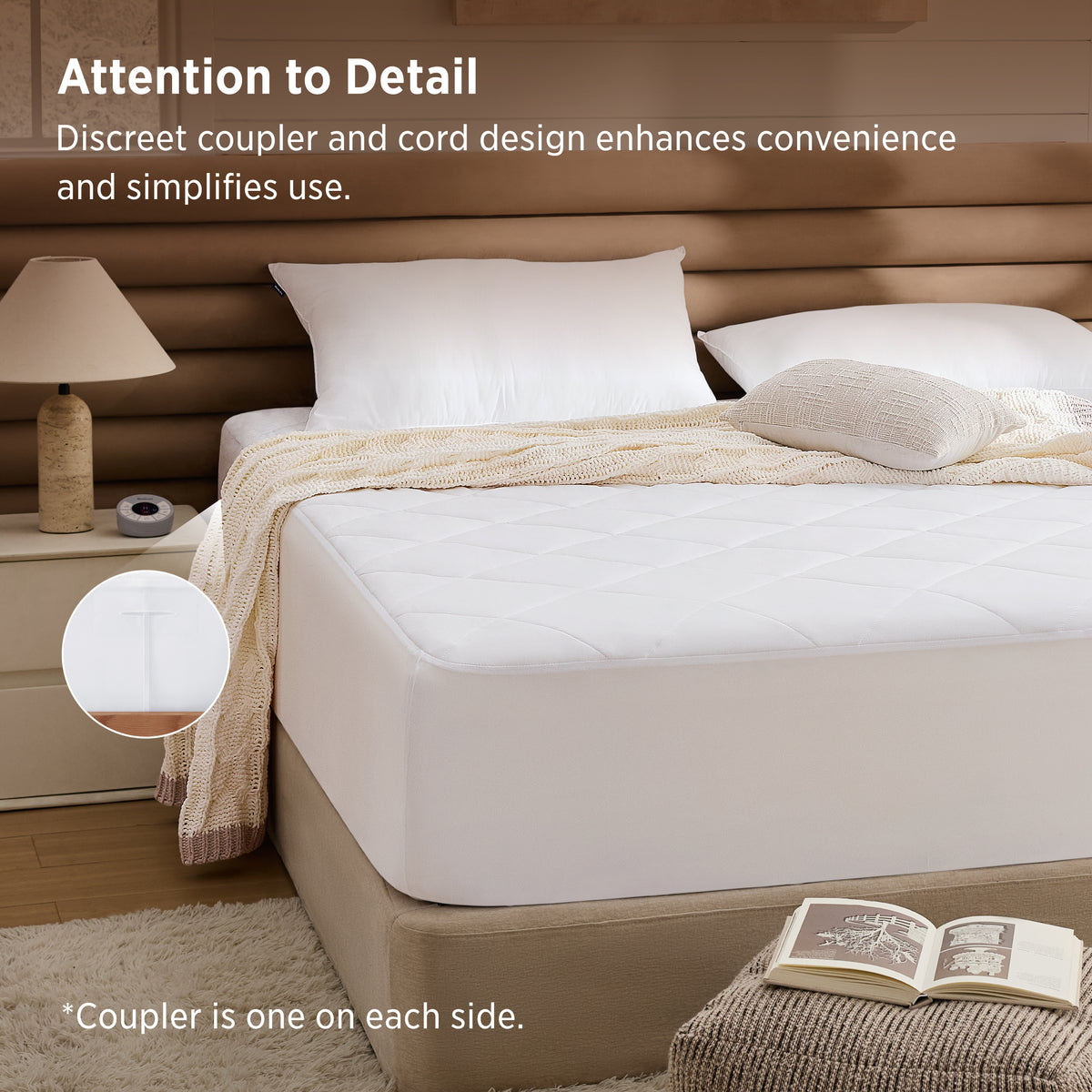 Four-Zoned Heated Mattress Pad