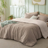 Prewashed Plain Comforter Set