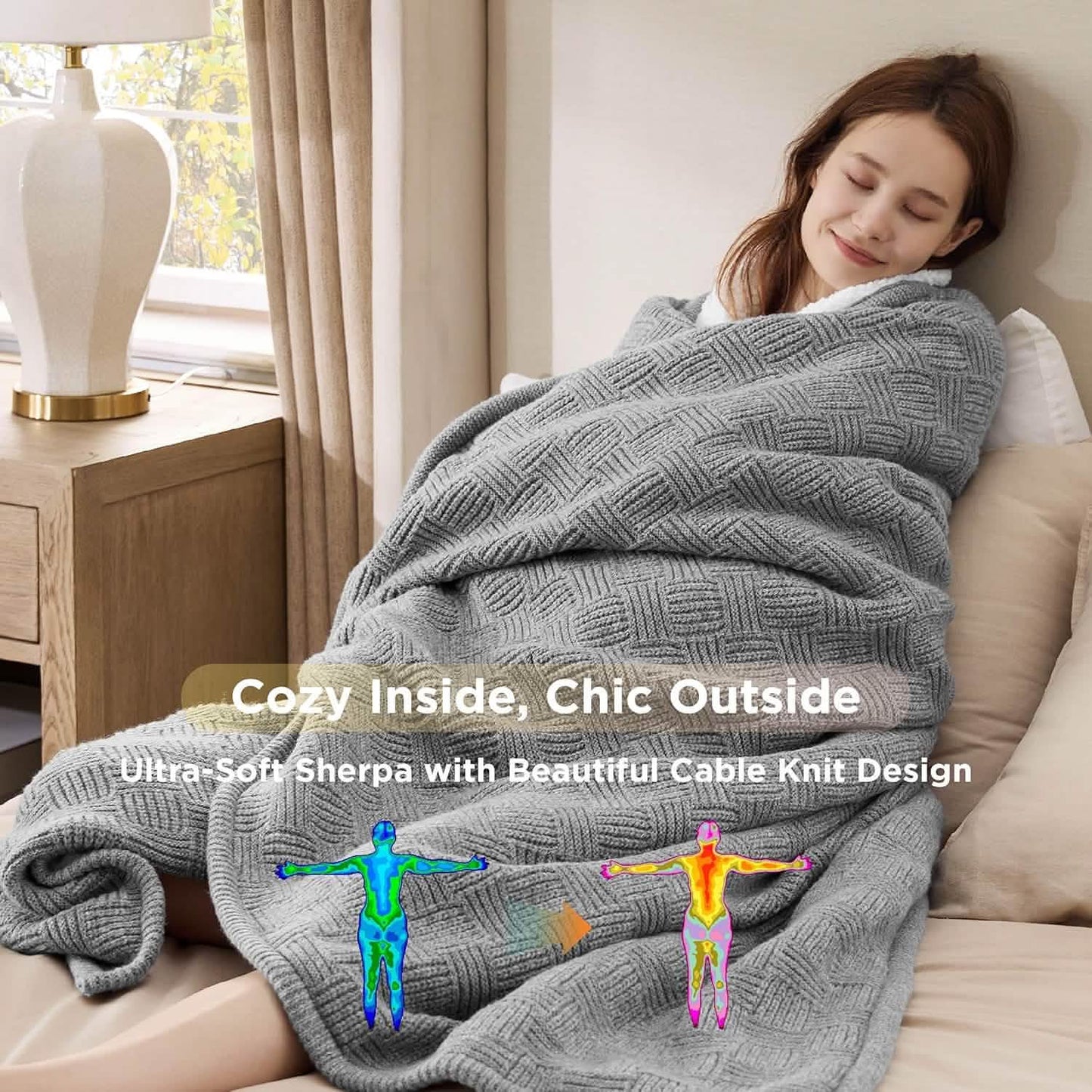 Knit Sherpa Blanket