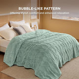 Bedsure Acquard Decorative Shaggy Fleece Blanket