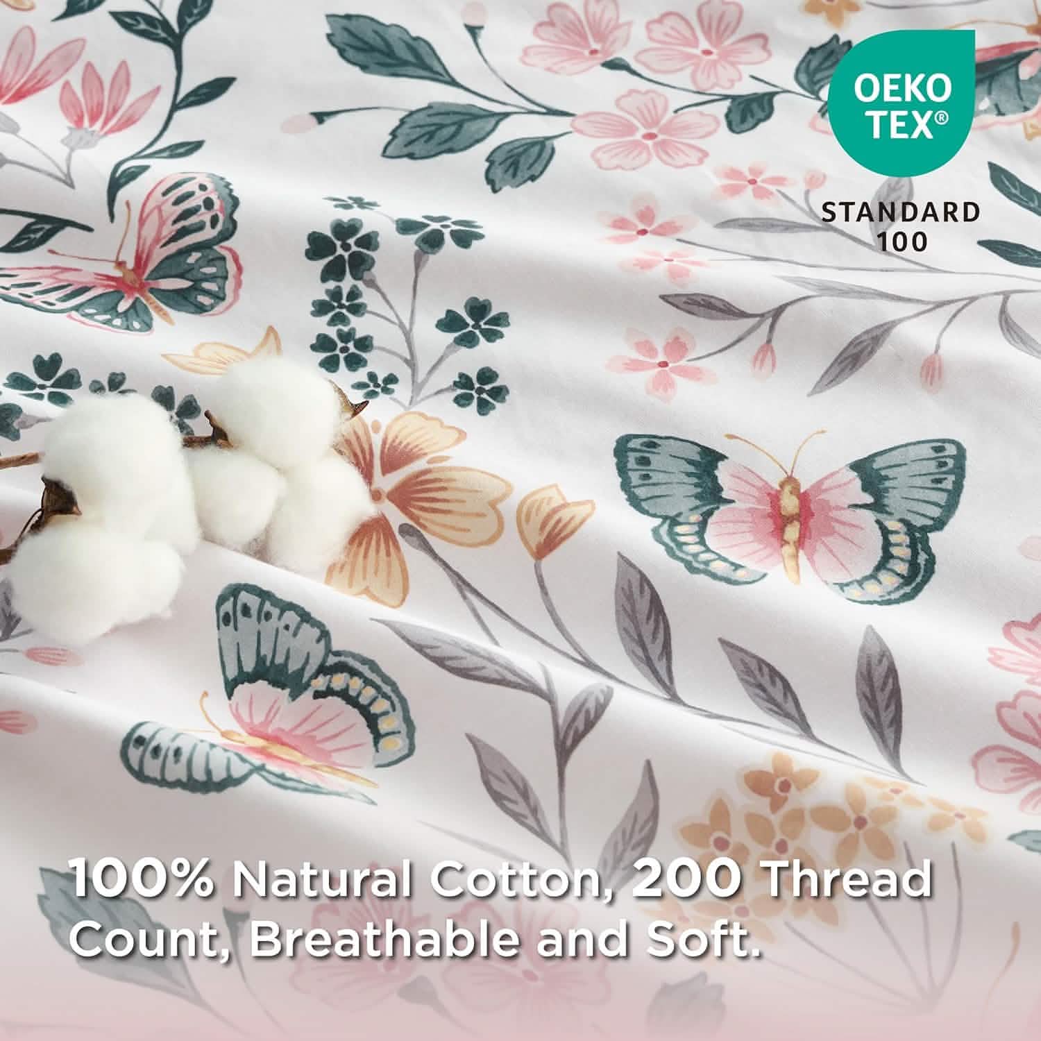 Autumn Floral Bed-in-a-bag Pink