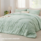 Jacquard Comforter Set Tufted Sun