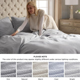 Cotton Waffle Weave Duvet Cover Set