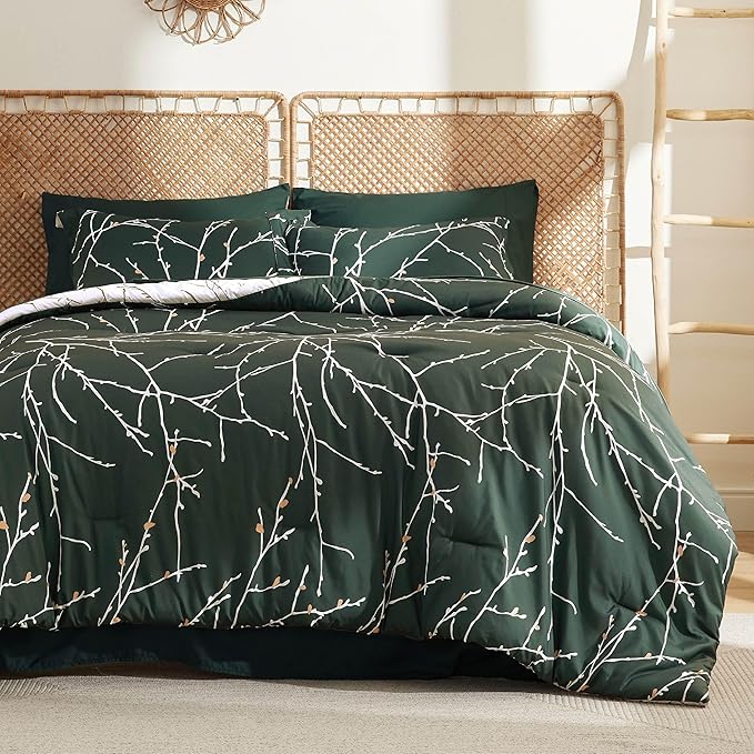 Bedsure Tree Branch Floral Pattern Bed in A Bag