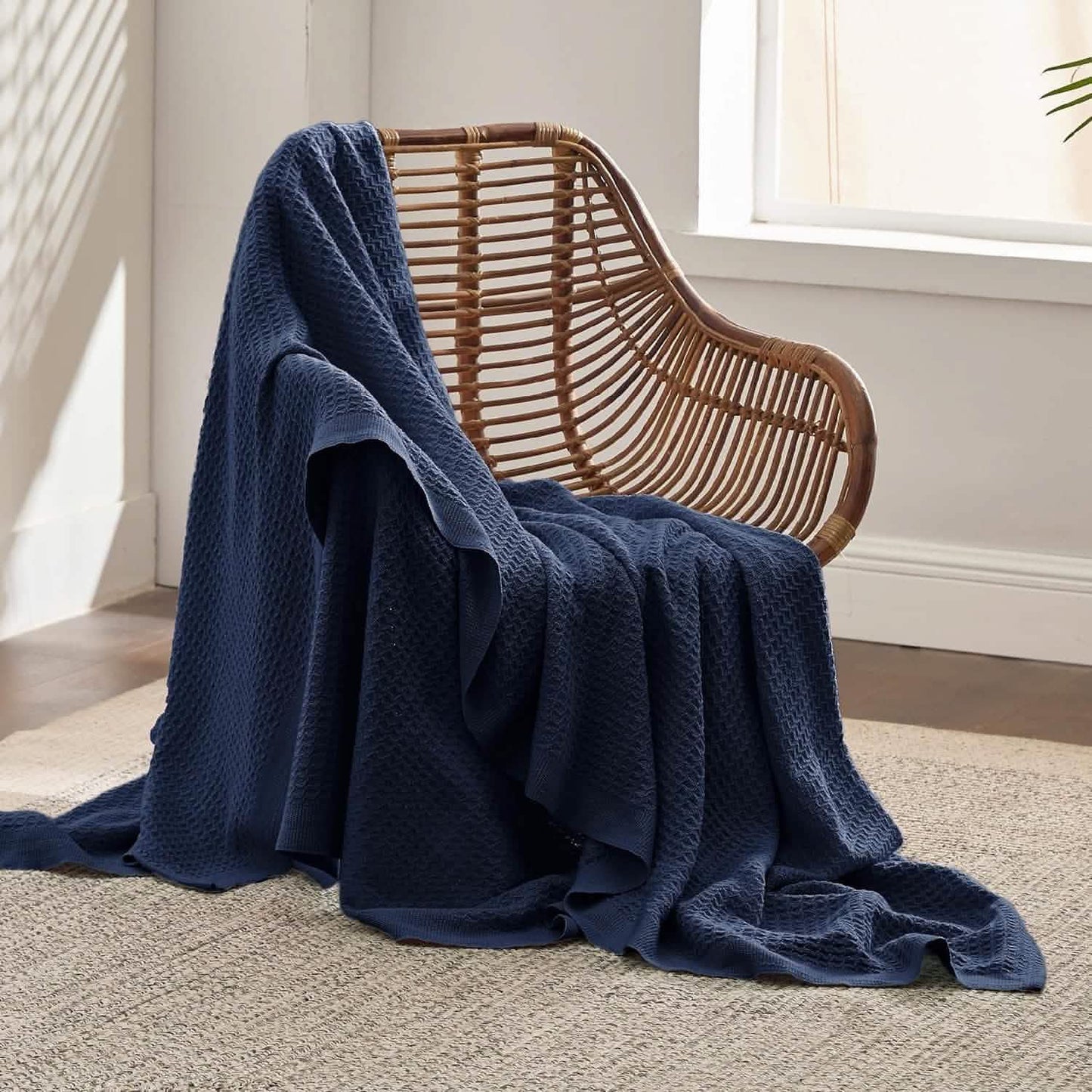 Cotton Waffle Weave Blanket