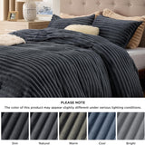 Bedsure Striped Flannel Duvet Cover Set