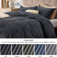 Striped Flannel Duvet Cover Set