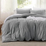 Striped Tufted Embroidery Duvet Cover Set