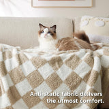 Bedsure Fluffy Fuzzy Plush Knit Throw Blanket