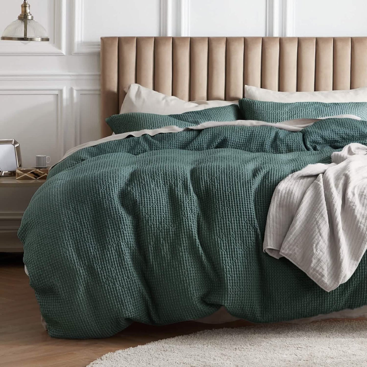 GentleSoft™ Cotton Waffle Weave Duvet Cover Set